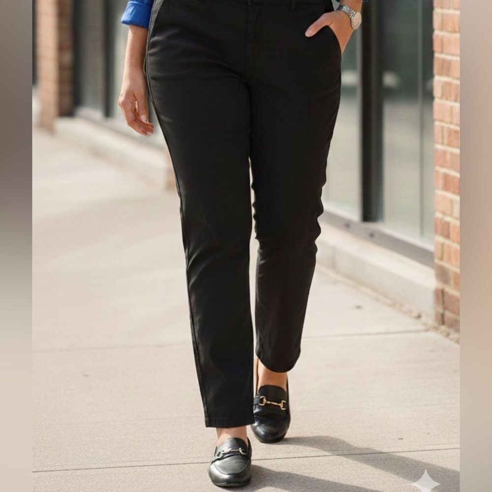Take 50% OFF- Sag Harbor Stretch Charcoal Slimming Pants, Size-18W